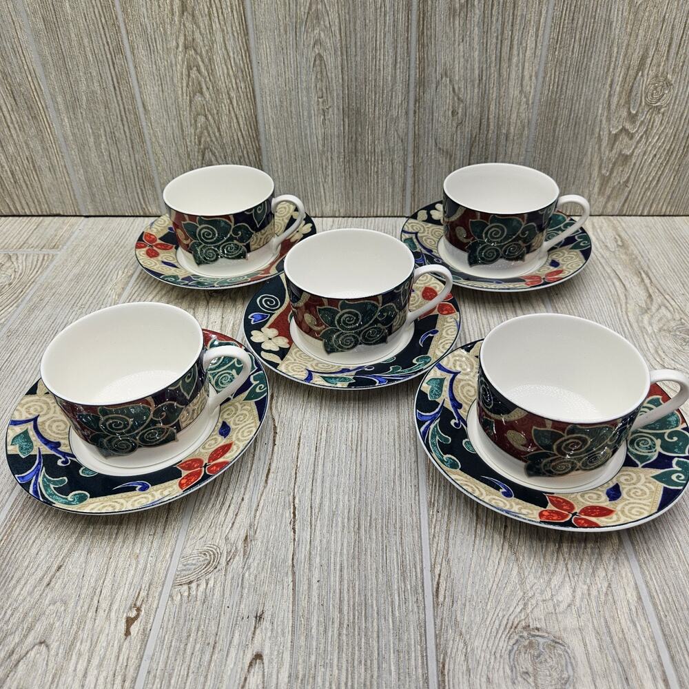 Set Of 5 Christopher Stuart Optima HK201 Pasha’s Palace‎ Cups & Saucers
